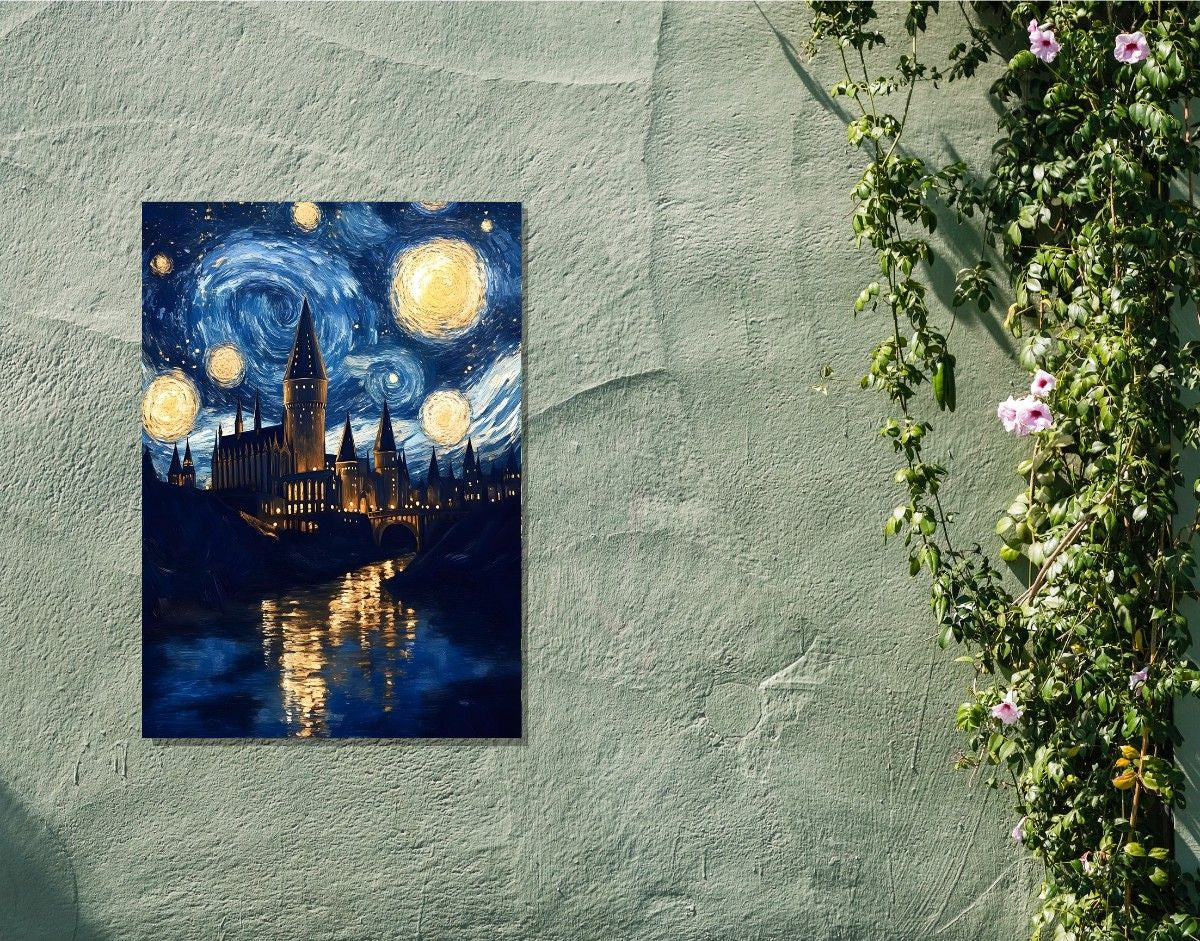 "CELESTIAL ART HOGWARTS" -Shiny & Sturdy Metallic Poster Art That Pops & Sticks
