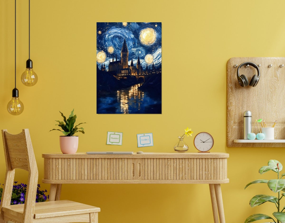 "CELESTIAL ART HOGWARTS" -Shiny & Sturdy Metallic Poster Art That Pops & Sticks