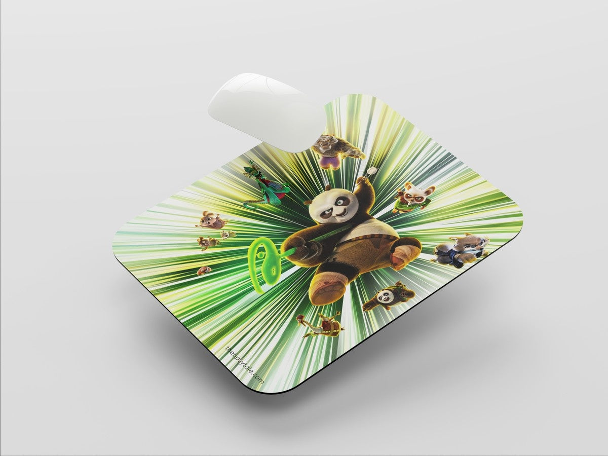 " KUNG FU PANDA THE CREW" Mousepad: Enhance Your Workspace with Style