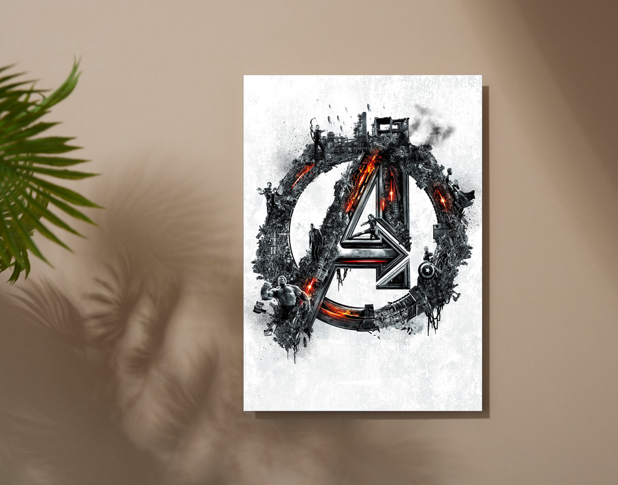 "AVENGERS 2 - AGE OF ULTRON" -Shiny & Sturdy Metallic Poster Art That Pops & Sticks