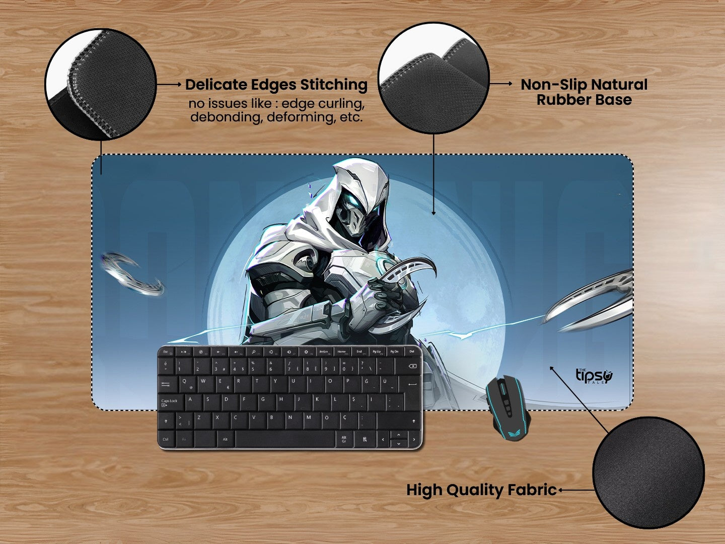 "MOON KNIGHT - DUALIST" Gaming Mousepad Elevate Your Gaming Experience
