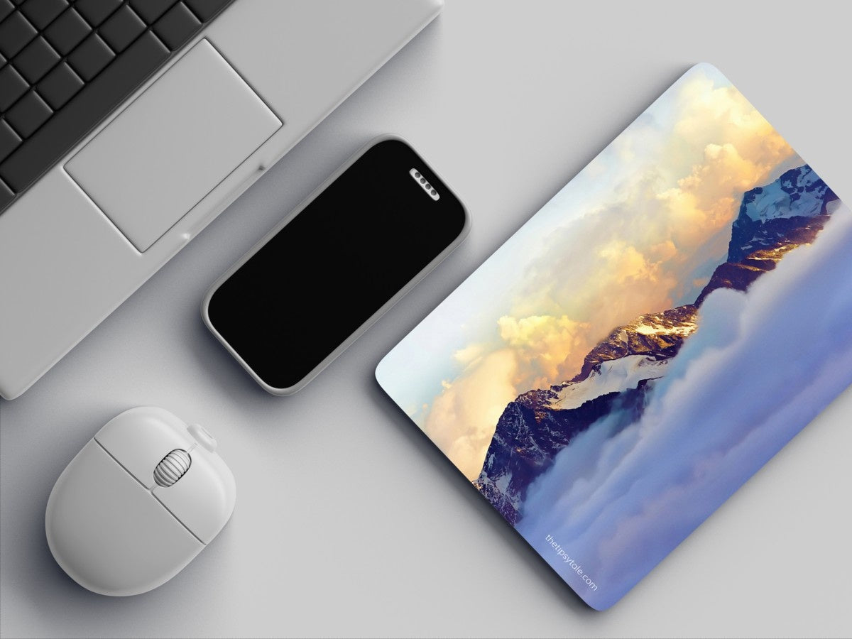 "ALPS SNOW MOUNTAIN" Mousepad: Enhance Your Workspace with Style