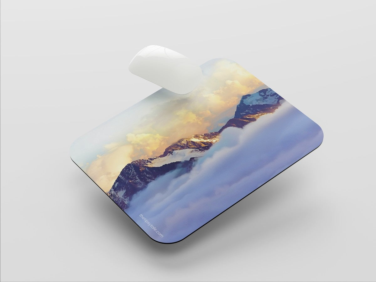 "ALPS SNOW MOUNTAIN" Mousepad: Enhance Your Workspace with Style