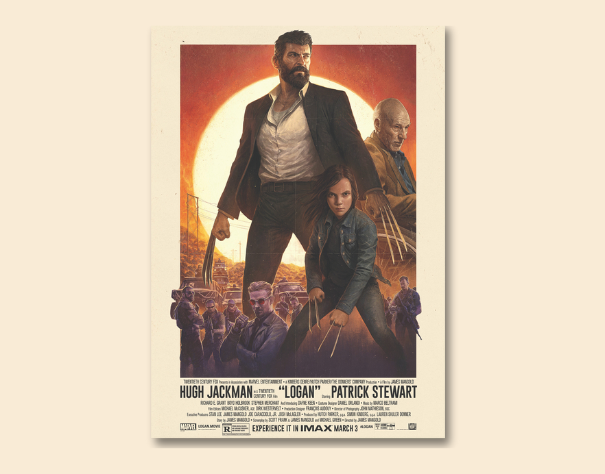 "LOGAN RETURNS - WOLVERINE" -Shiny & Sturdy Metallic Poster Art That Pops & Sticks