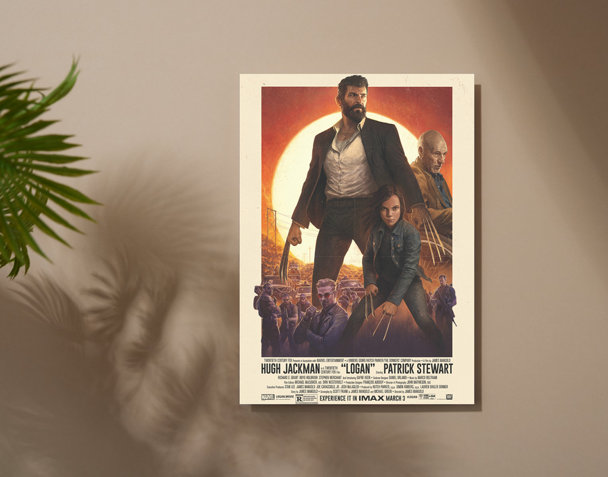 "LOGAN RETURNS - WOLVERINE" -Shiny & Sturdy Metallic Poster Art That Pops & Sticks