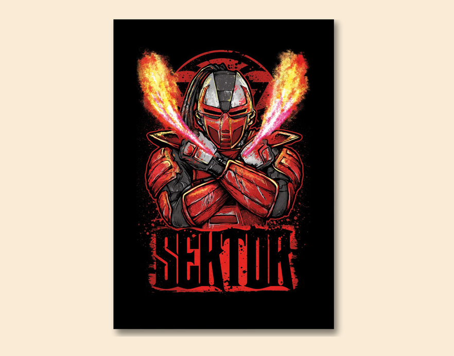 "SEKTOR" -Shiny & Sturdy Metallic Poster Art That Pops & Sticks