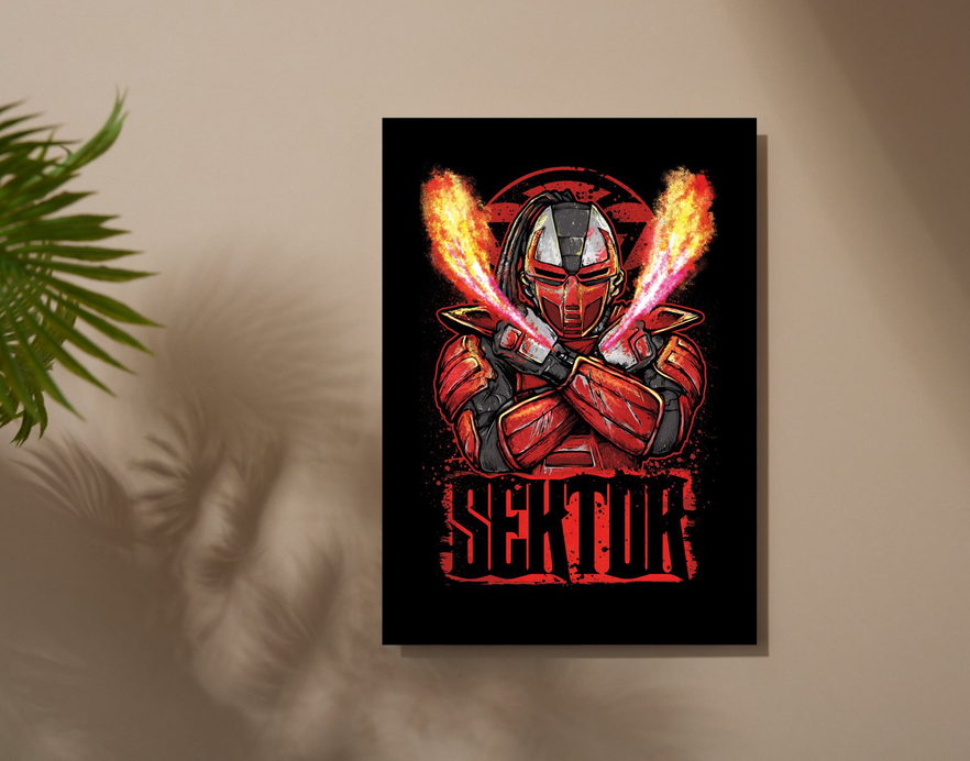 "SEKTOR" -Shiny & Sturdy Metallic Poster Art That Pops & Sticks