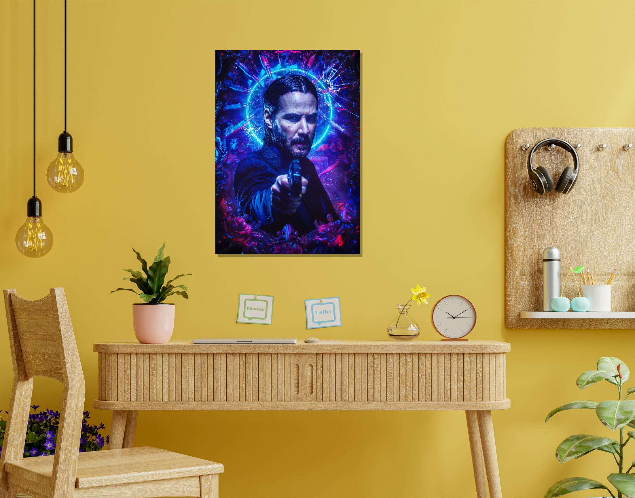 "JOHN WICK- BOUNTY HUNT"- Shiny & Sturdy Metallic Poster Art That Pops & Sticks (Literally!)
