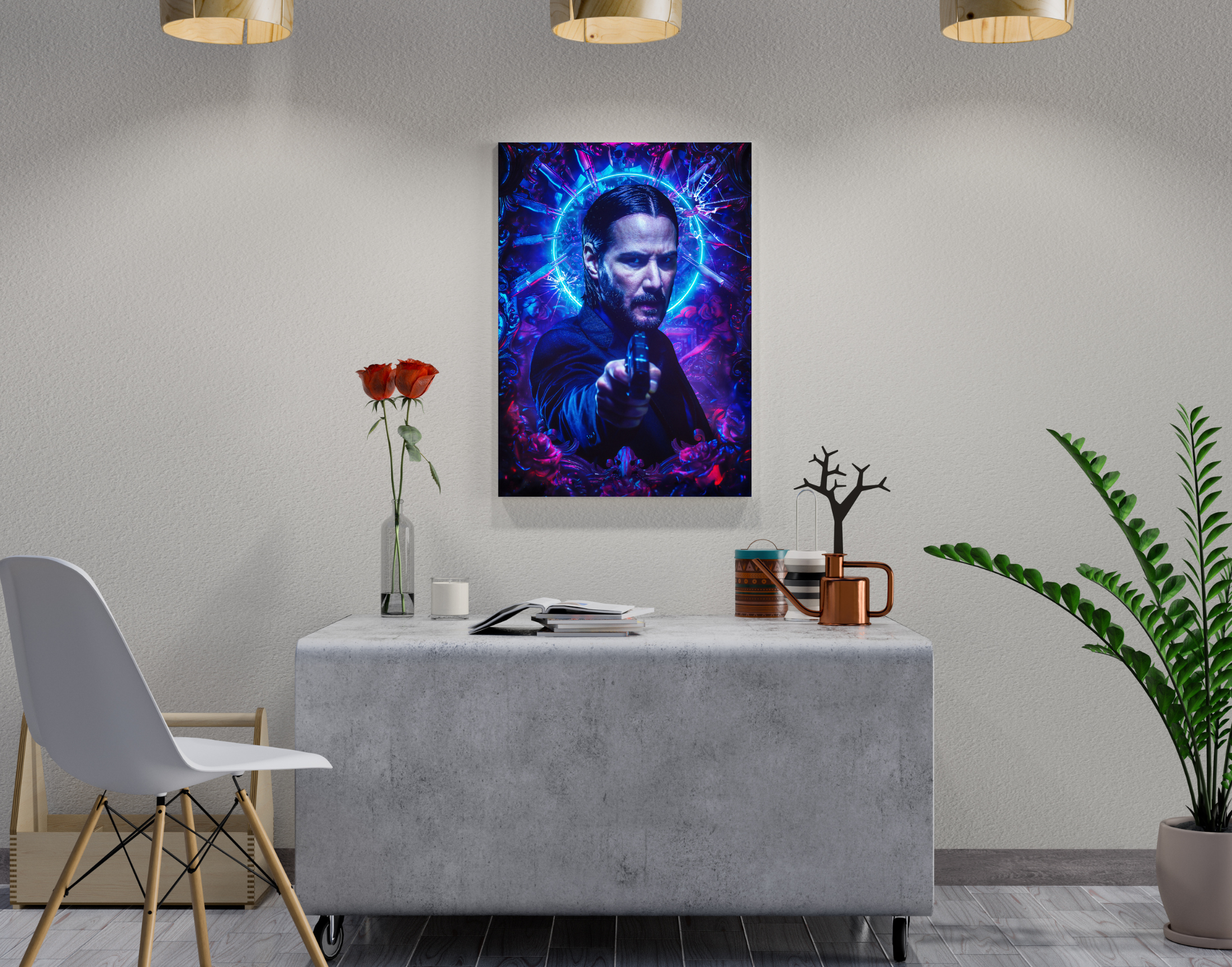 "JOHN WICK- BOUNTY HUNT"- Shiny & Sturdy Metallic Poster Art That Pops & Sticks (Literally!)