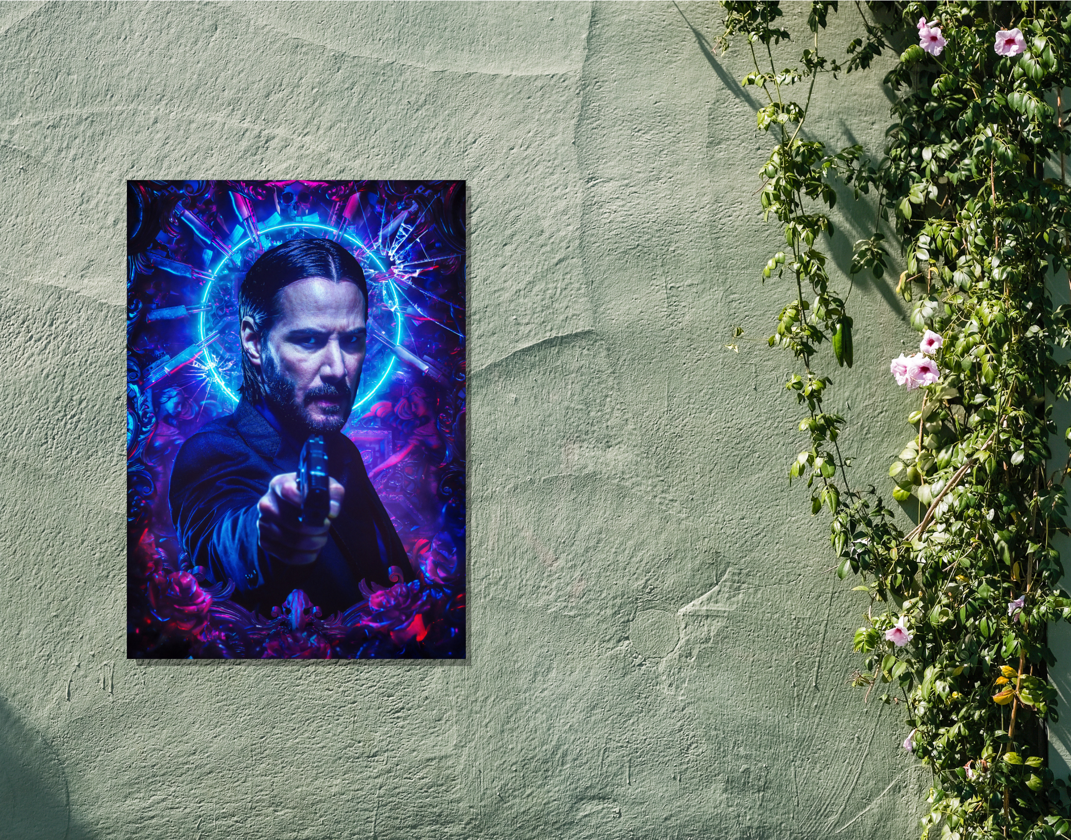 "JOHN WICK- BOUNTY HUNT"- Shiny & Sturdy Metallic Poster Art That Pops & Sticks (Literally!)