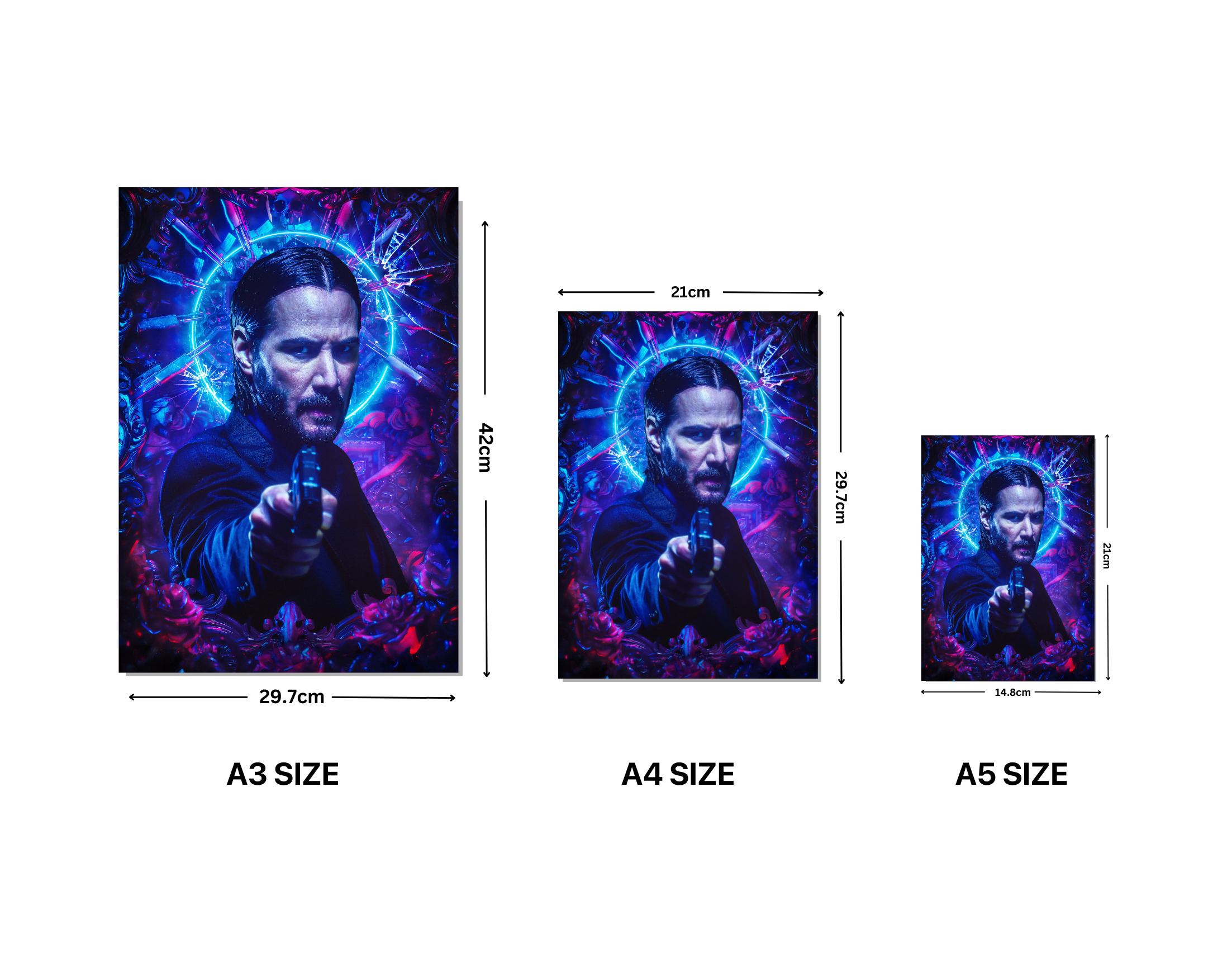 "JOHN WICK- BOUNTY HUNT"- Shiny & Sturdy Metallic Poster Art That Pops & Sticks (Literally!)