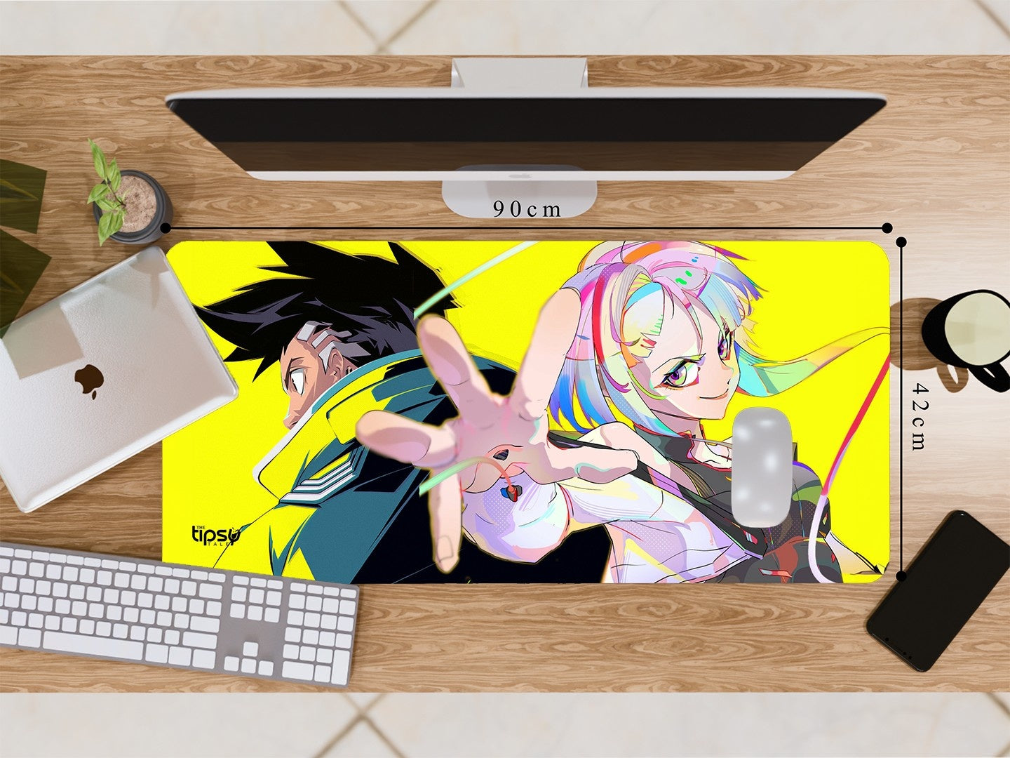 "CYBERPUNK CHROME RUSH " Gaming Mousepad Elevate Your Gaming Experience