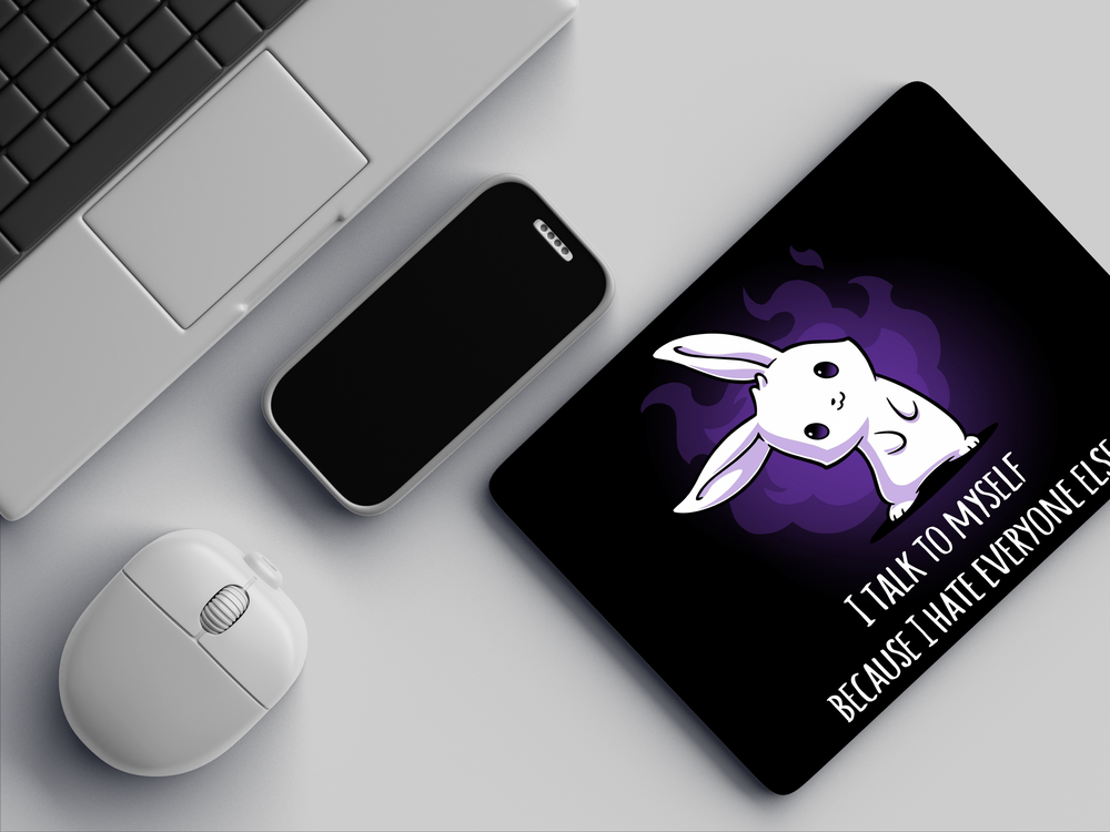 "TALK TO YOURSELF" Mousepad Enhance Your Workspace with Style