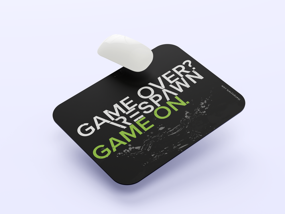 "RESPAWN, GAME ON" Mousepad Enhance Your Workspace with Style