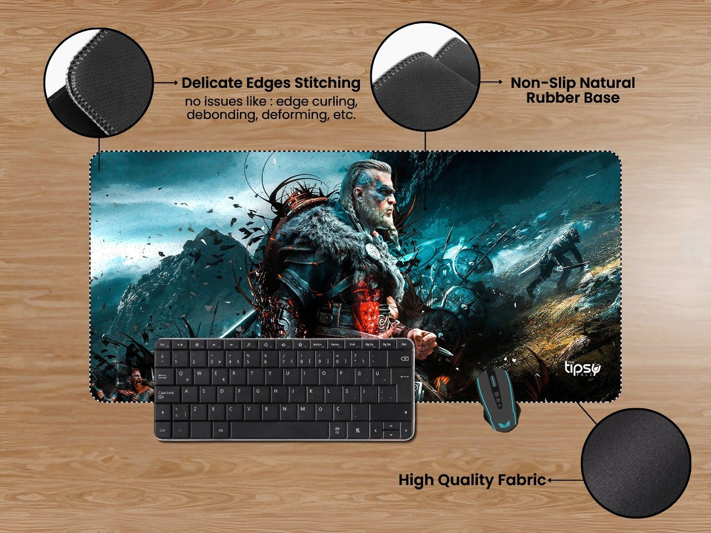 "ASSASSINS CREED - VALHALLA VIKING - RAIDER " Gaming Mousepad Elevate Your Gaming Experience