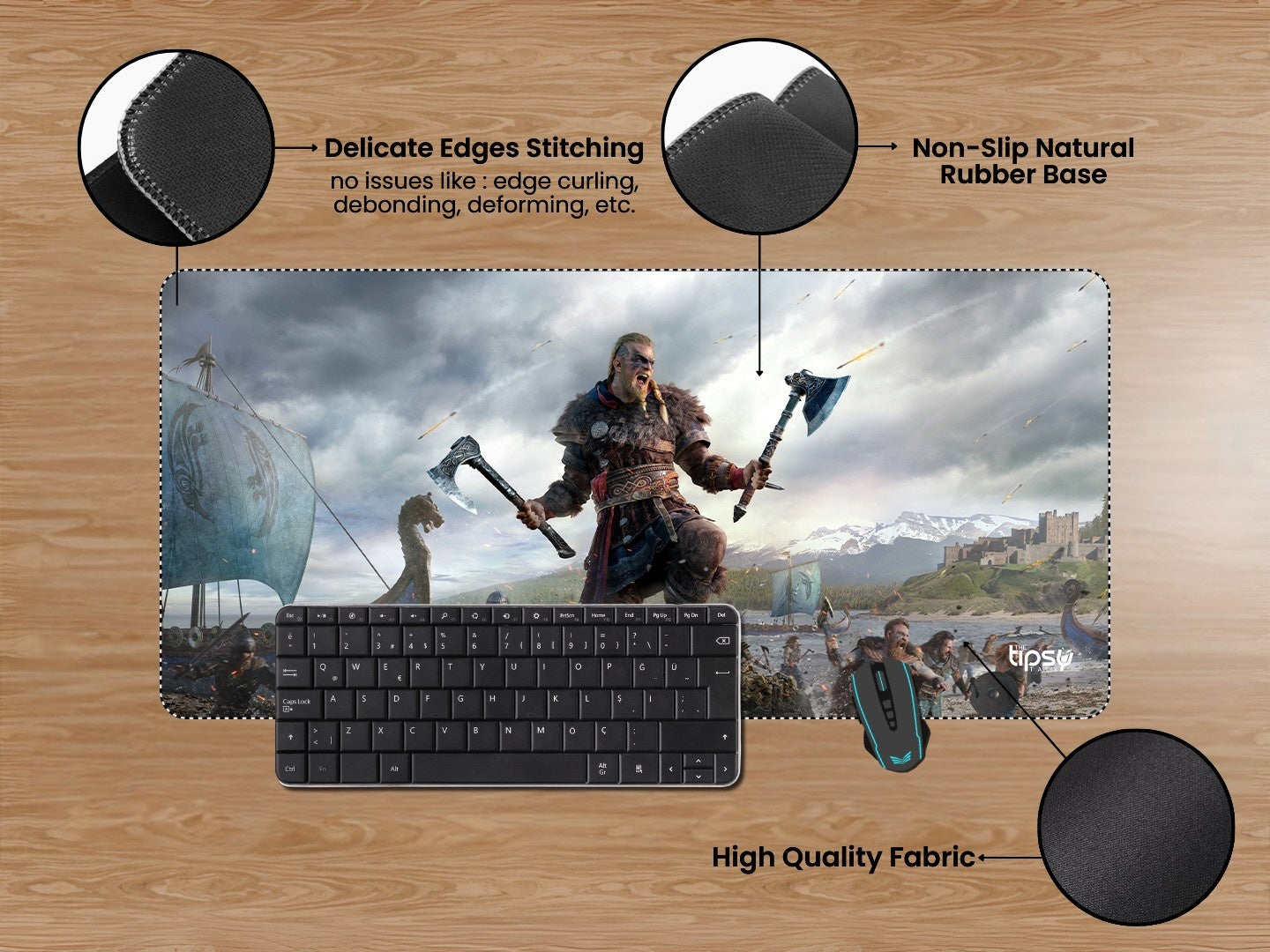 "ASSASSINS CREED - VALHALLA VIKING - RAIDER PC GAMES" Gaming Mousepad Elevate Your Gaming Experience