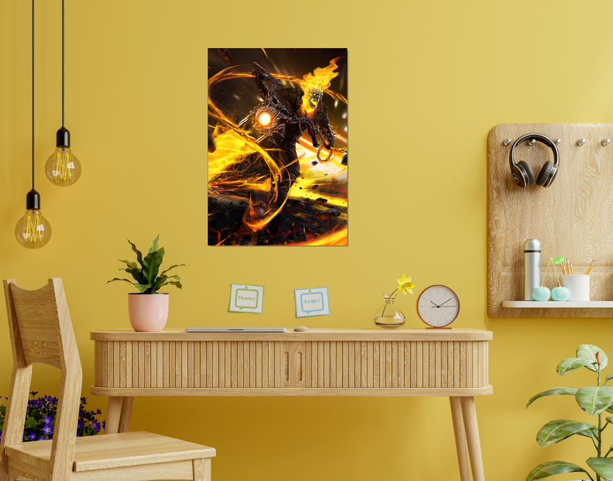 "OG GHOST RIDER" -Shiny & Sturdy Metallic Poster Art That Pops & Sticks