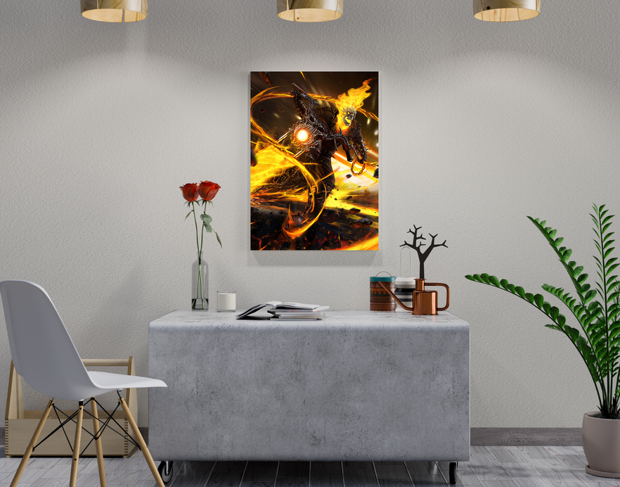 "OG GHOST RIDER" -Shiny & Sturdy Metallic Poster Art That Pops & Sticks