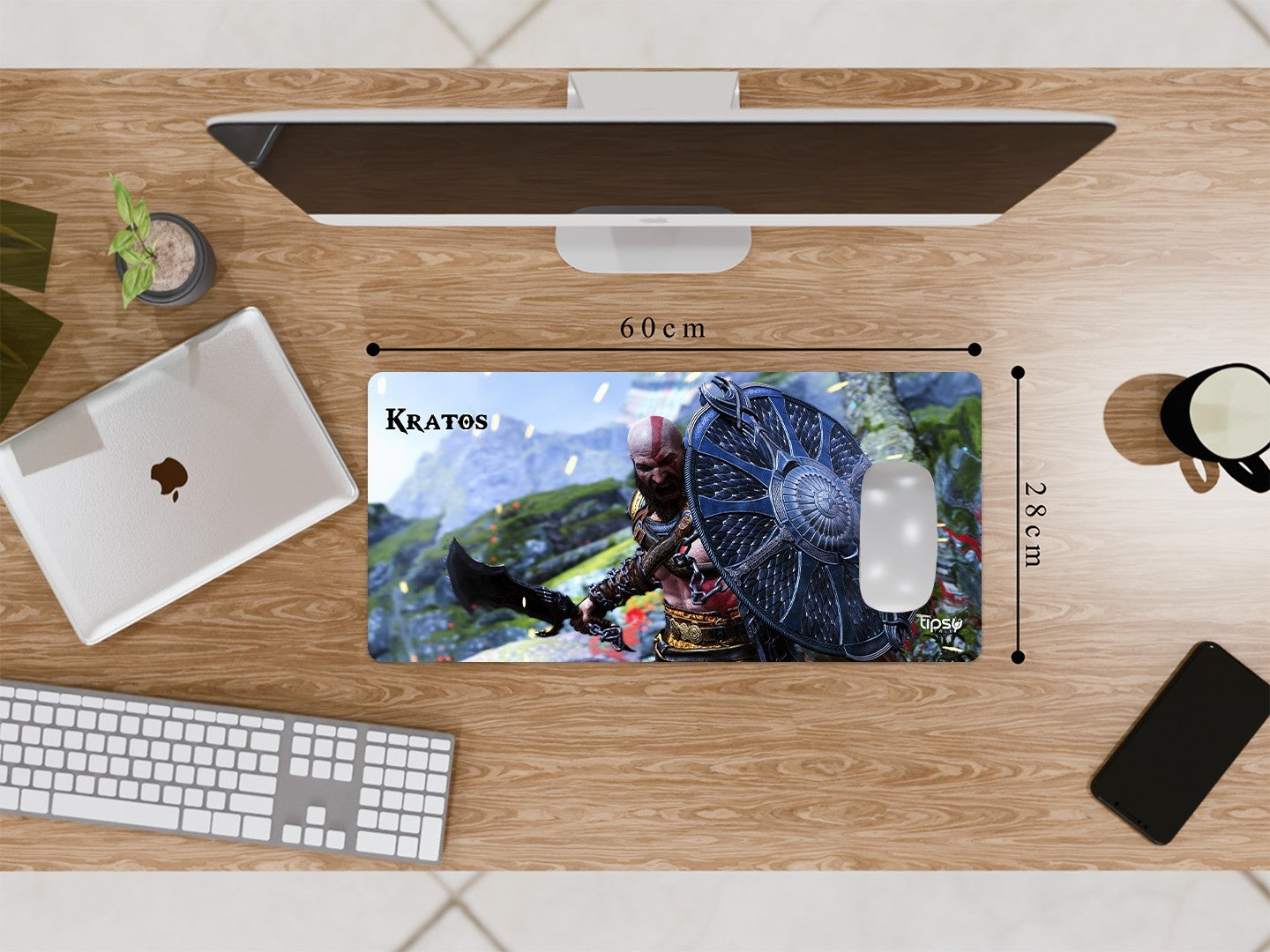 "KRATOS - GOD OF WAR " Gaming Mousepad Elevate Your Gaming Experience