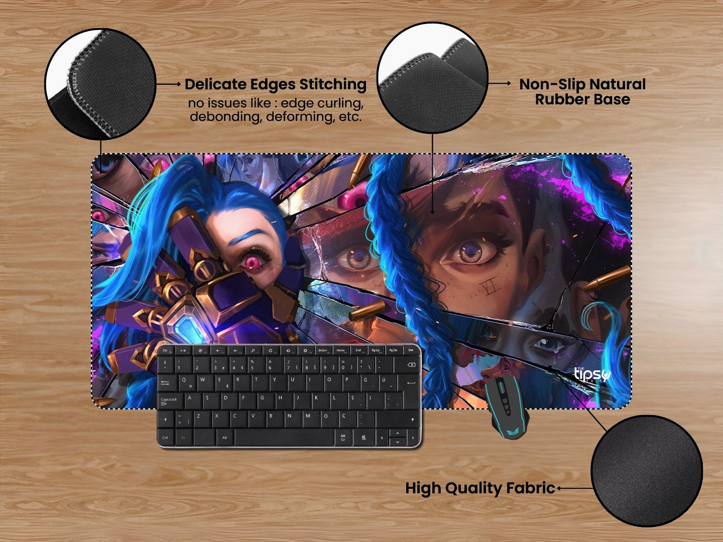 "JINX ARCANE - DILLUSION" Gaming Mousepad Elevate Your Gaming Experience