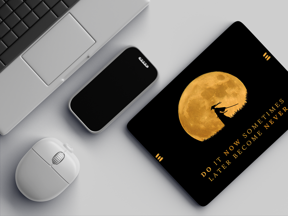 "DO IT NOW SOMETIMES LATER BECOME NEVER" Mousepad Enhance Your Workspace with Style