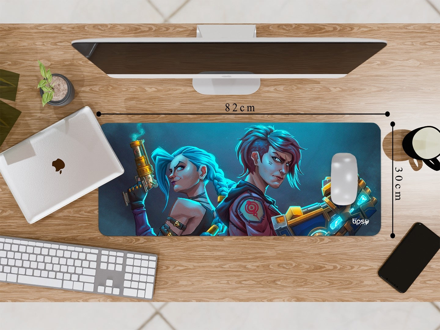 "JINX VI COMBO - FAN ART" Gaming Mousepad Elevate Your Gaming Experience