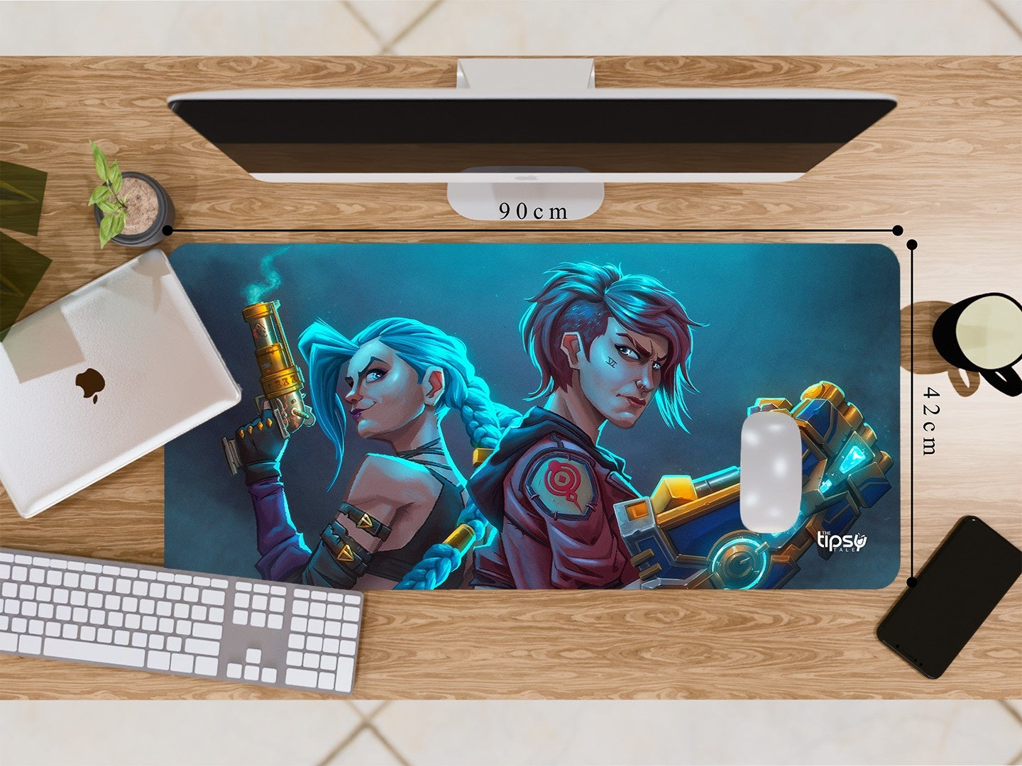 "JINX VI COMBO - FAN ART" Gaming Mousepad Elevate Your Gaming Experience