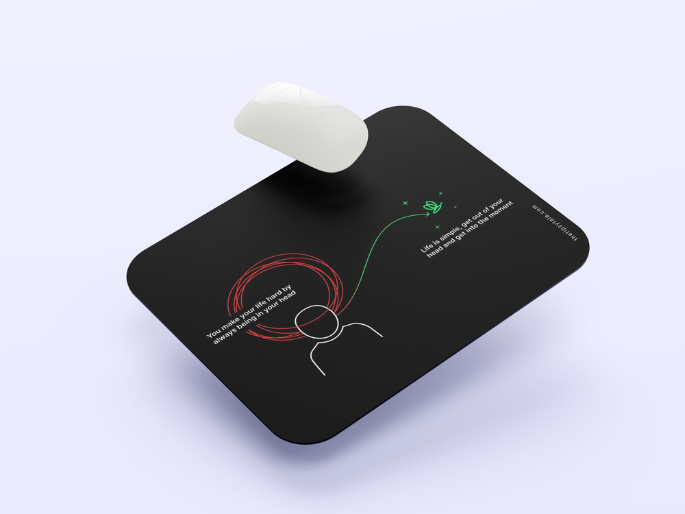 "LIFE IS SIMPLE" Mousepad Enhance Your Workspace with Style