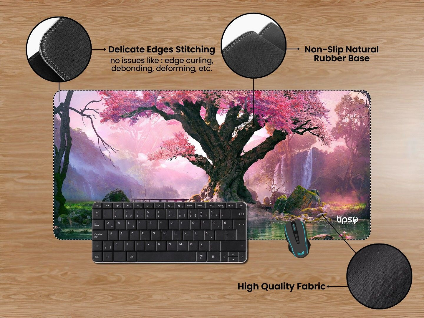 "SURREAL CHERRY" Gaming Mousepad Elevate Your Gaming Experience