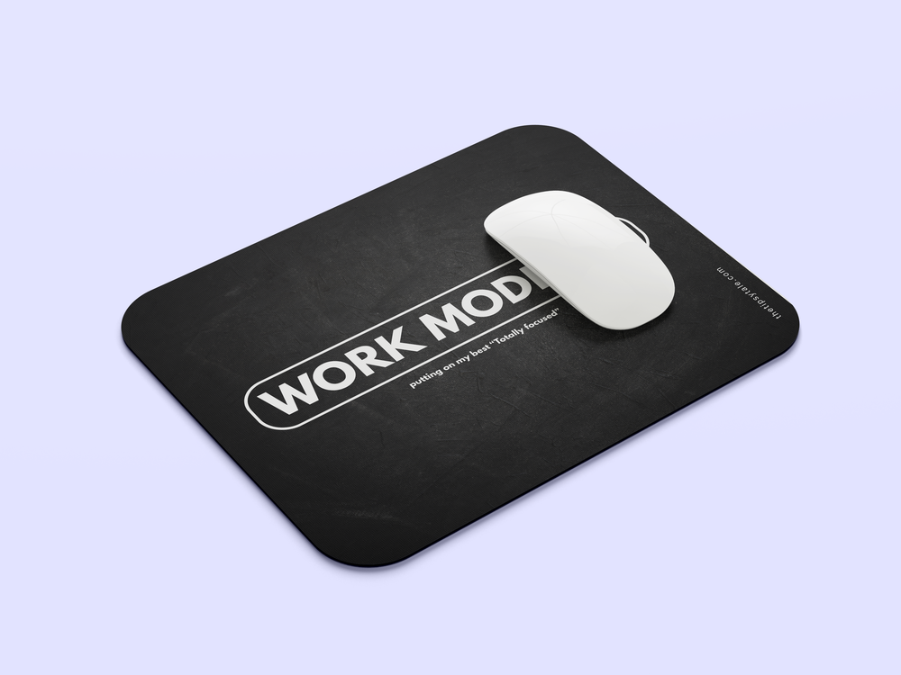 "WORK MODE ON" Mousepad Enhance Your Workspace with Style
