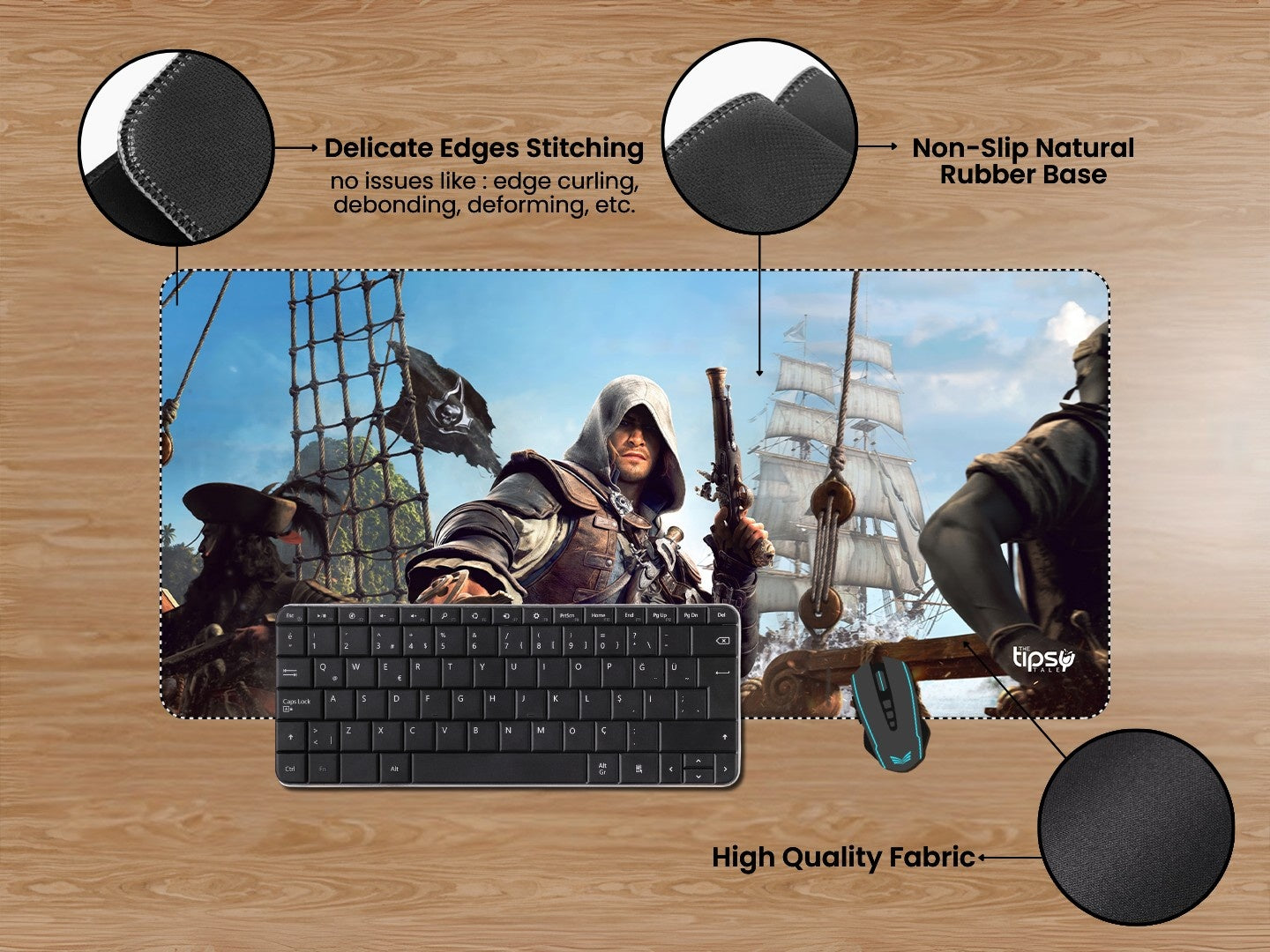 "ASSASINS CREED GAMEPLAY" Gaming Mousepad Elevate Your Gaming Experience