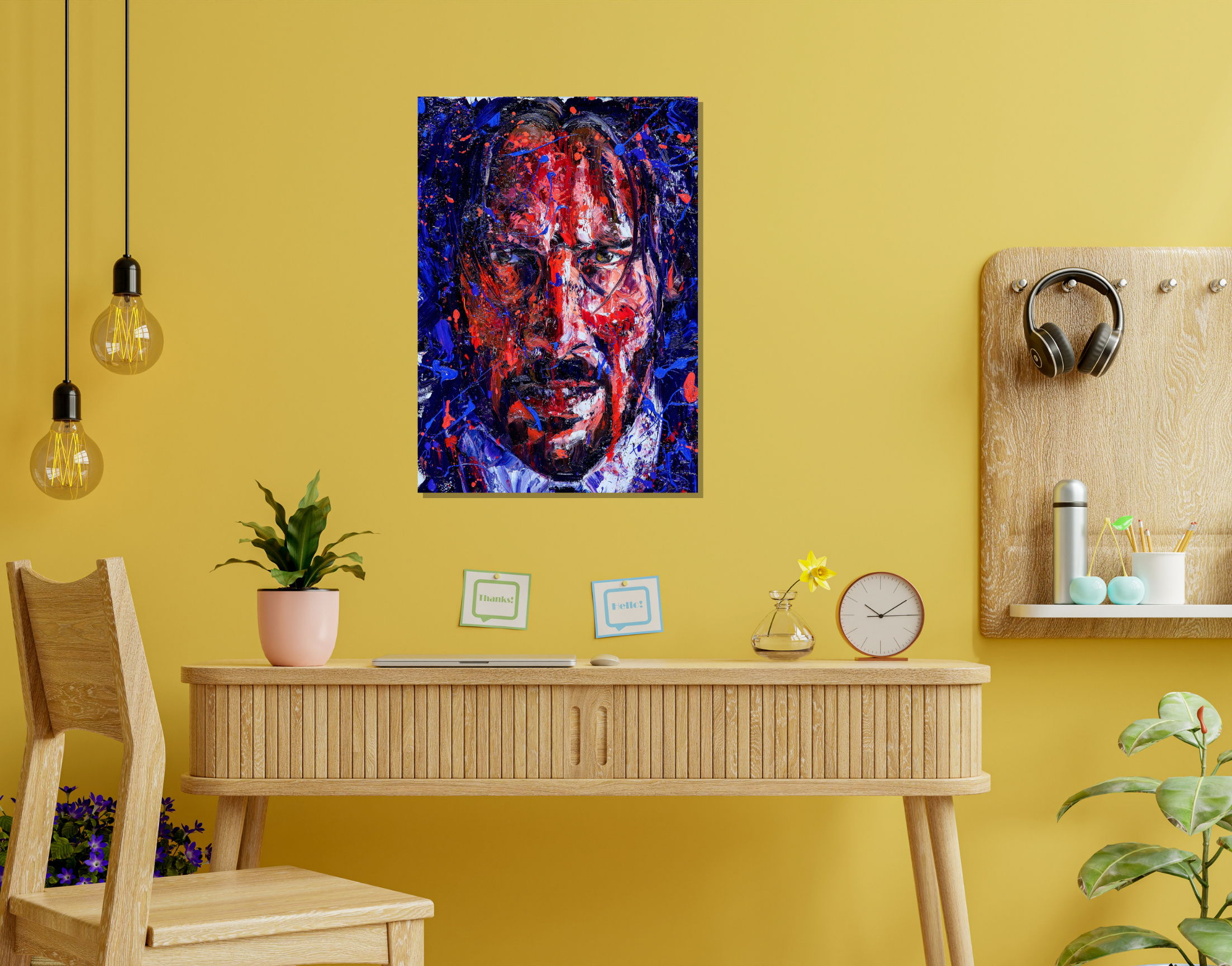 "JOHN WICK - ARTISTIC WORK-FAN MADE"- Shiny & Sturdy Metallic Poster Art That Pops & Sticks (Literally!)