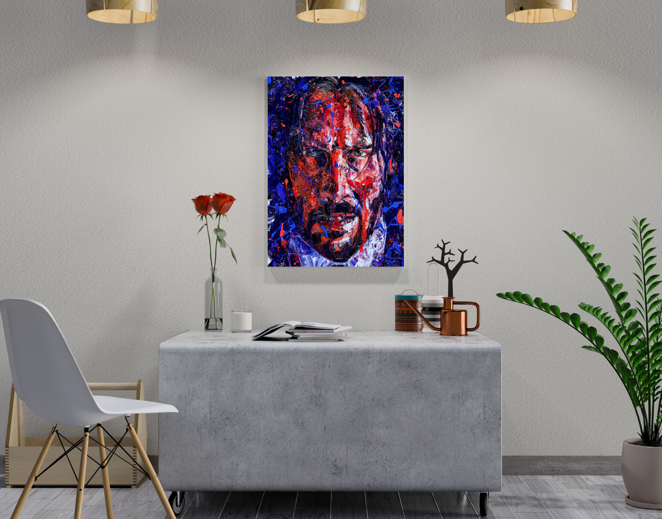 "JOHN WICK - ARTISTIC WORK-FAN MADE"- Shiny & Sturdy Metallic Poster Art That Pops & Sticks (Literally!)