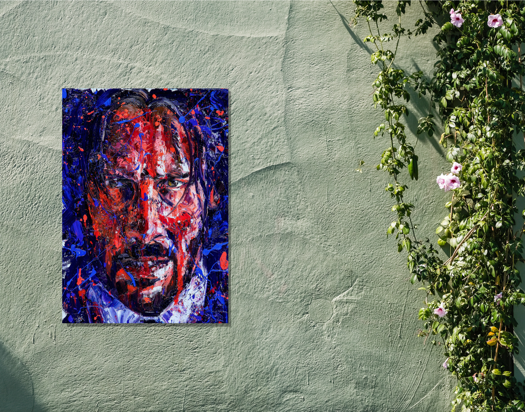 "JOHN WICK - ARTISTIC WORK-FAN MADE"- Shiny & Sturdy Metallic Poster Art That Pops & Sticks (Literally!)