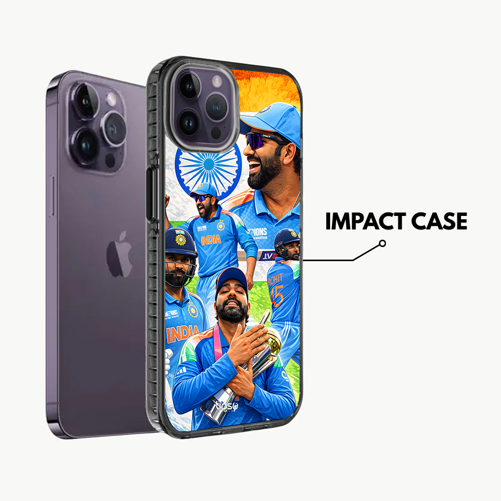 "CRICKET FANBASE ROHIT SHARMA" -Mobile Covers Shock Resistant, Slim & Stylish Cases