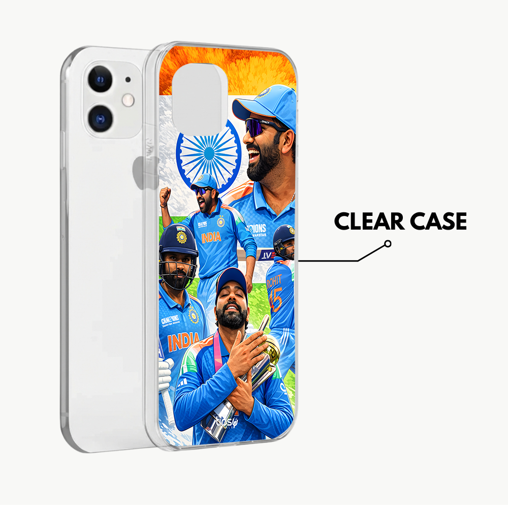 "CRICKET FANBASE ROHIT SHARMA" -Mobile Covers Shock Resistant, Slim & Stylish Cases