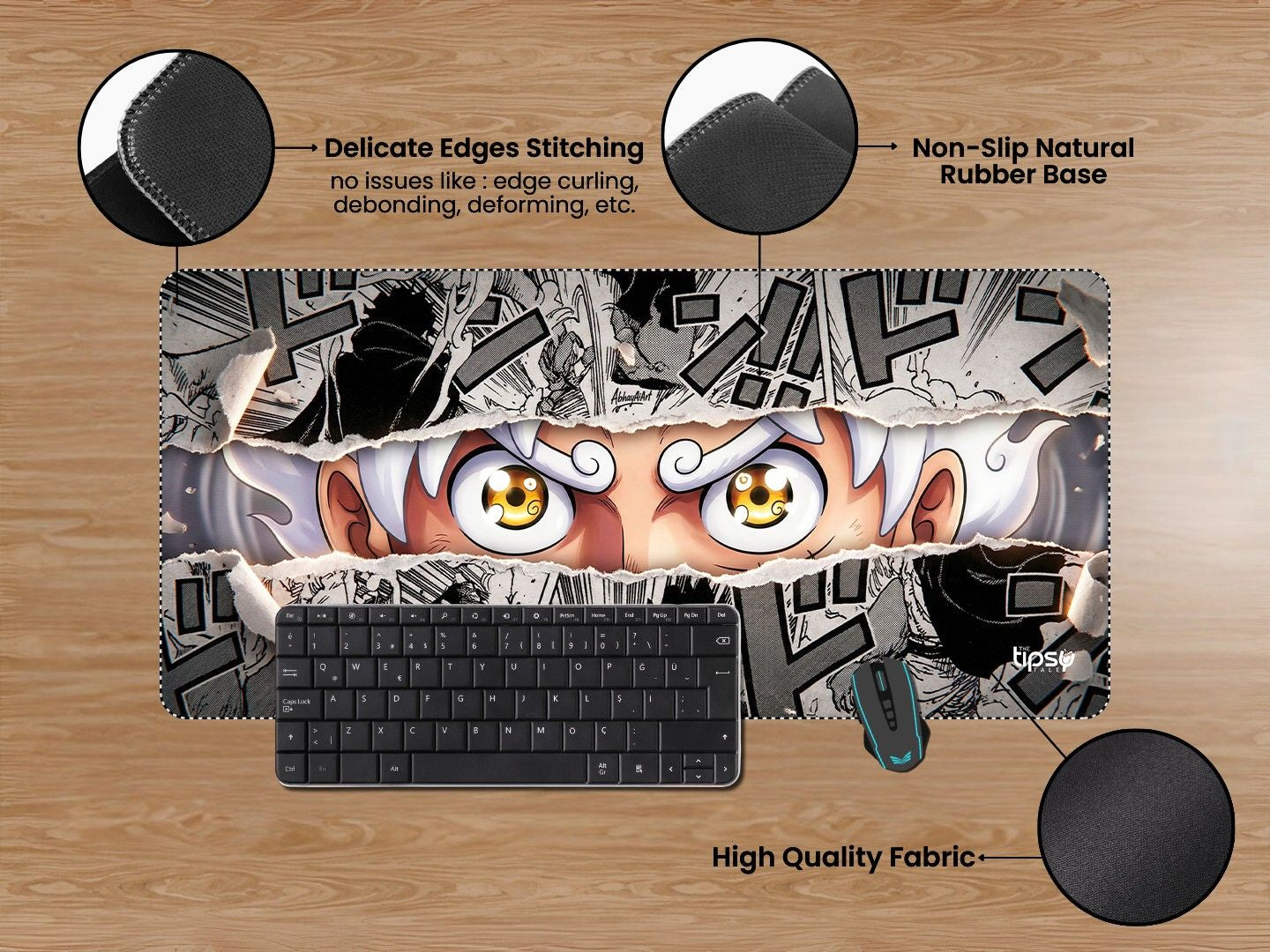 "MONKEY D LUFFY STRANGE EYES" Gaming Mousepad Elevate Your Gaming Experience
