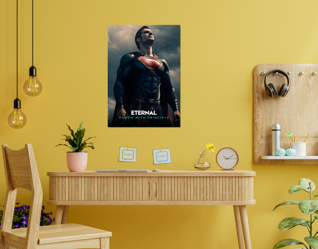 "THE ETERNAL - SUPERMAN" -Shiny & Sturdy Metallic Poster Art That Pops & Sticks