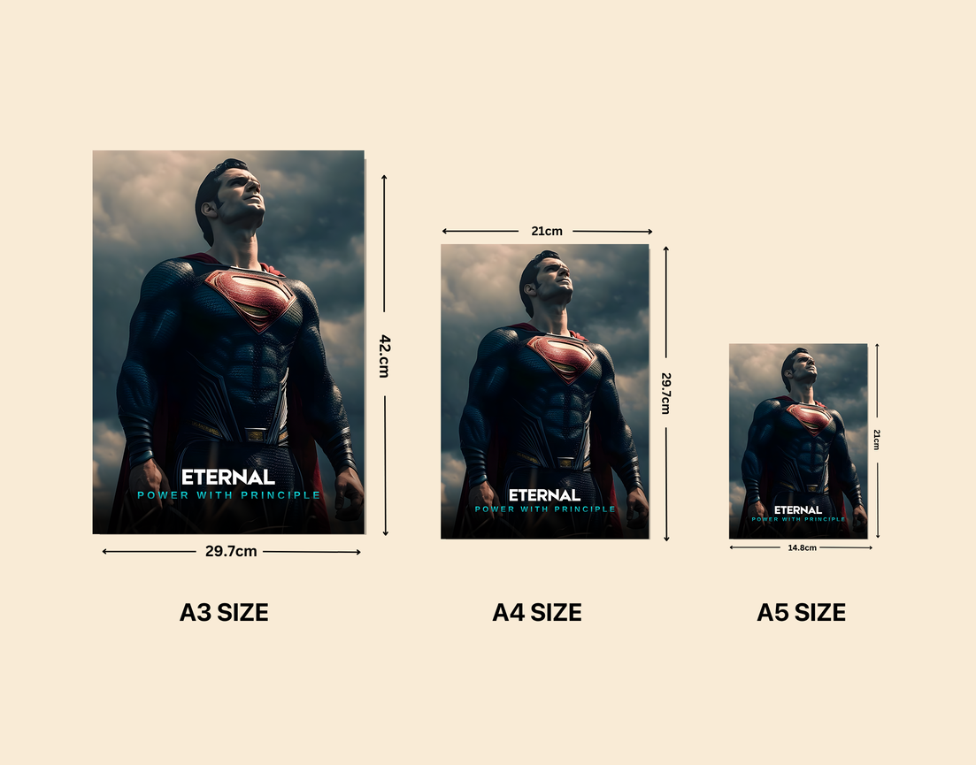 "THE ETERNAL - SUPERMAN" -Shiny & Sturdy Metallic Poster Art That Pops & Sticks