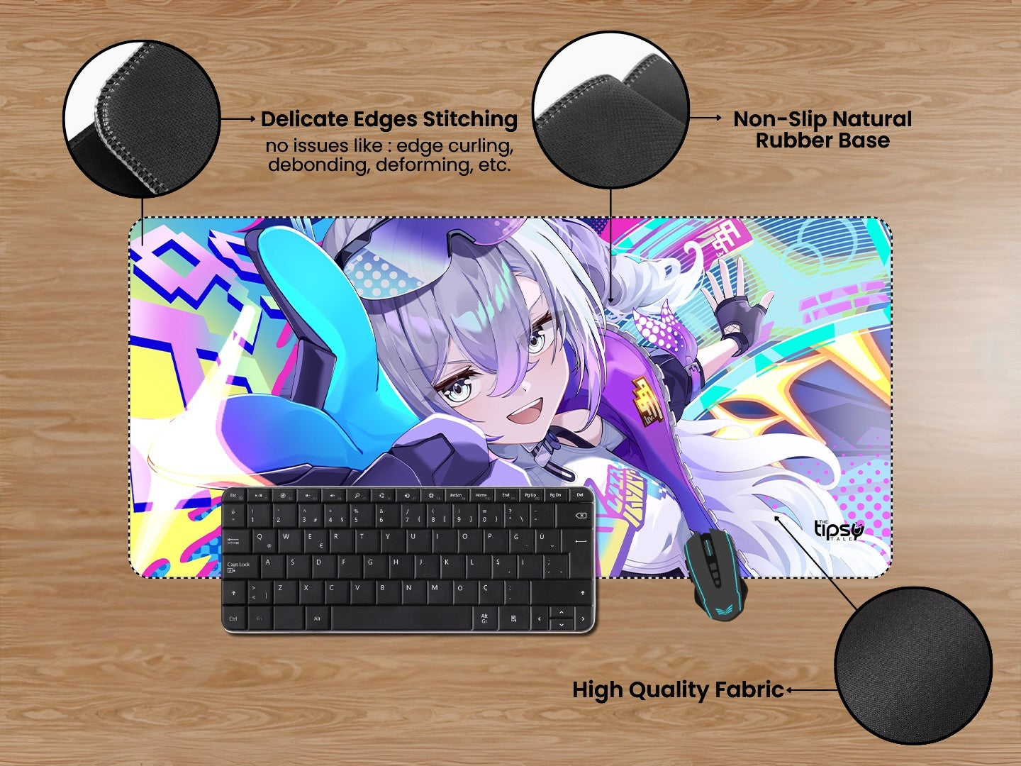 "SILVER WOLF" Gaming Mousepad Elevate Your Gaming Experience