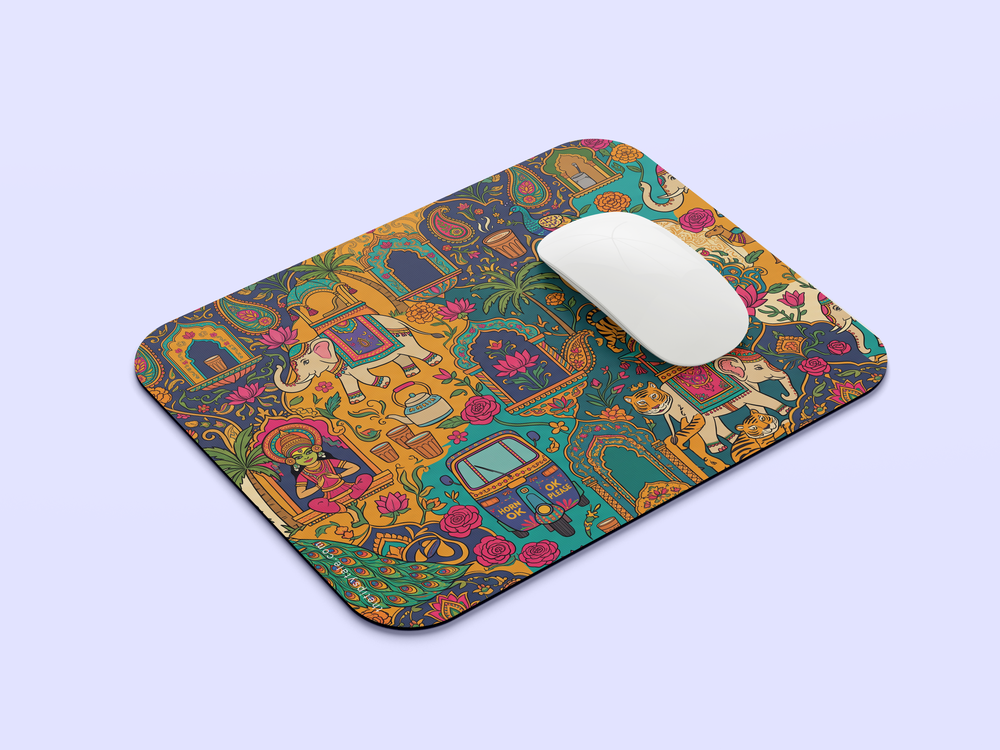 "INDIAN TRADITIONAL PATTERN" Mousepad Enhance Your Workspace with Style