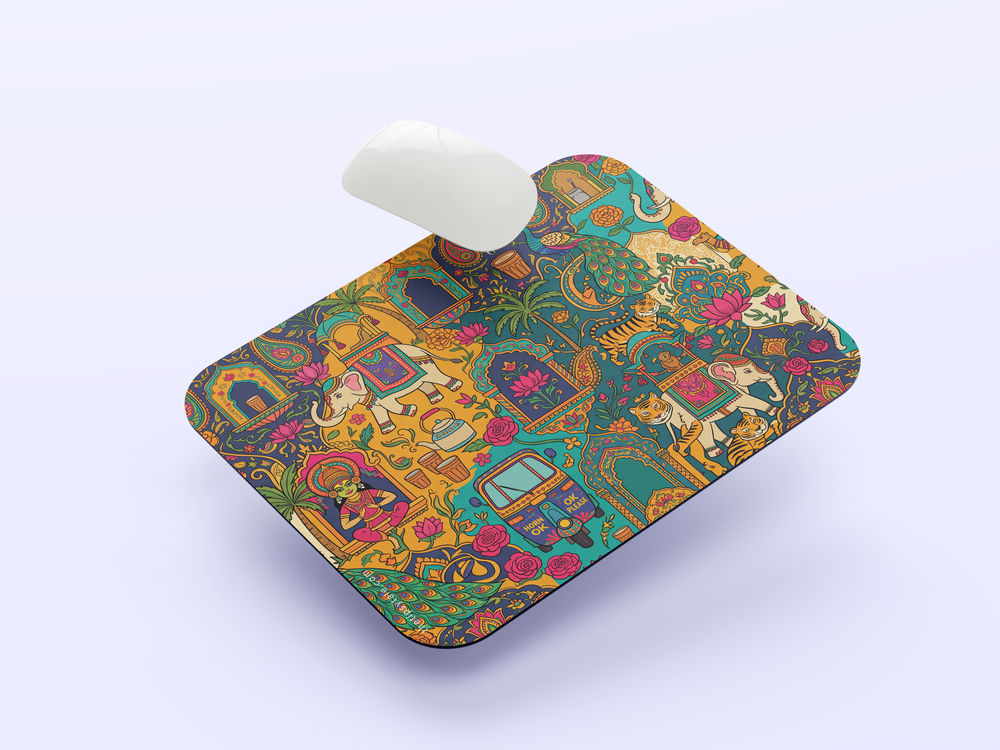 "INDIAN TRADITIONAL PATTERN" Mousepad Enhance Your Workspace with Style