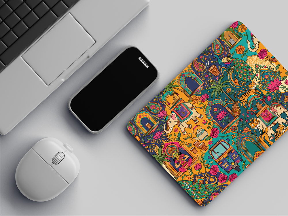 "INDIAN TRADITIONAL PATTERN" Mousepad Enhance Your Workspace with Style