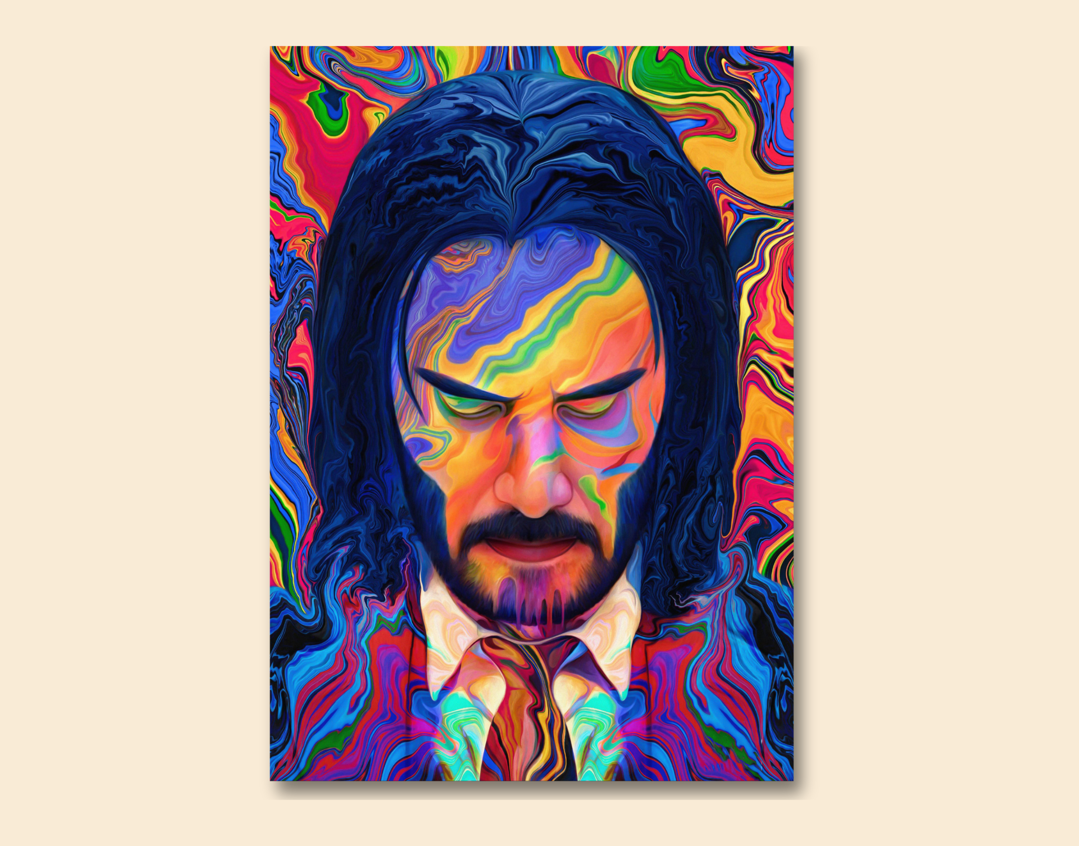 "VIBRANT WICK :FAN VERSION"- Shiny & Sturdy Metallic Poster Art That Pops & Sticks (Literally!)