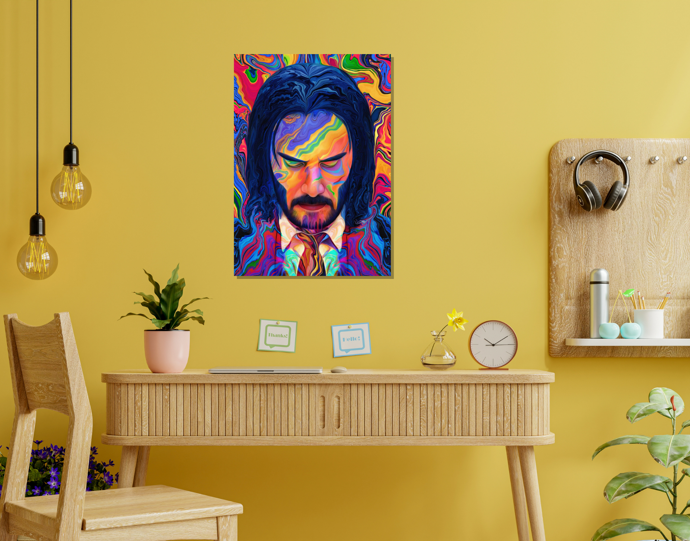 "VIBRANT WICK :FAN VERSION"- Shiny & Sturdy Metallic Poster Art That Pops & Sticks (Literally!)