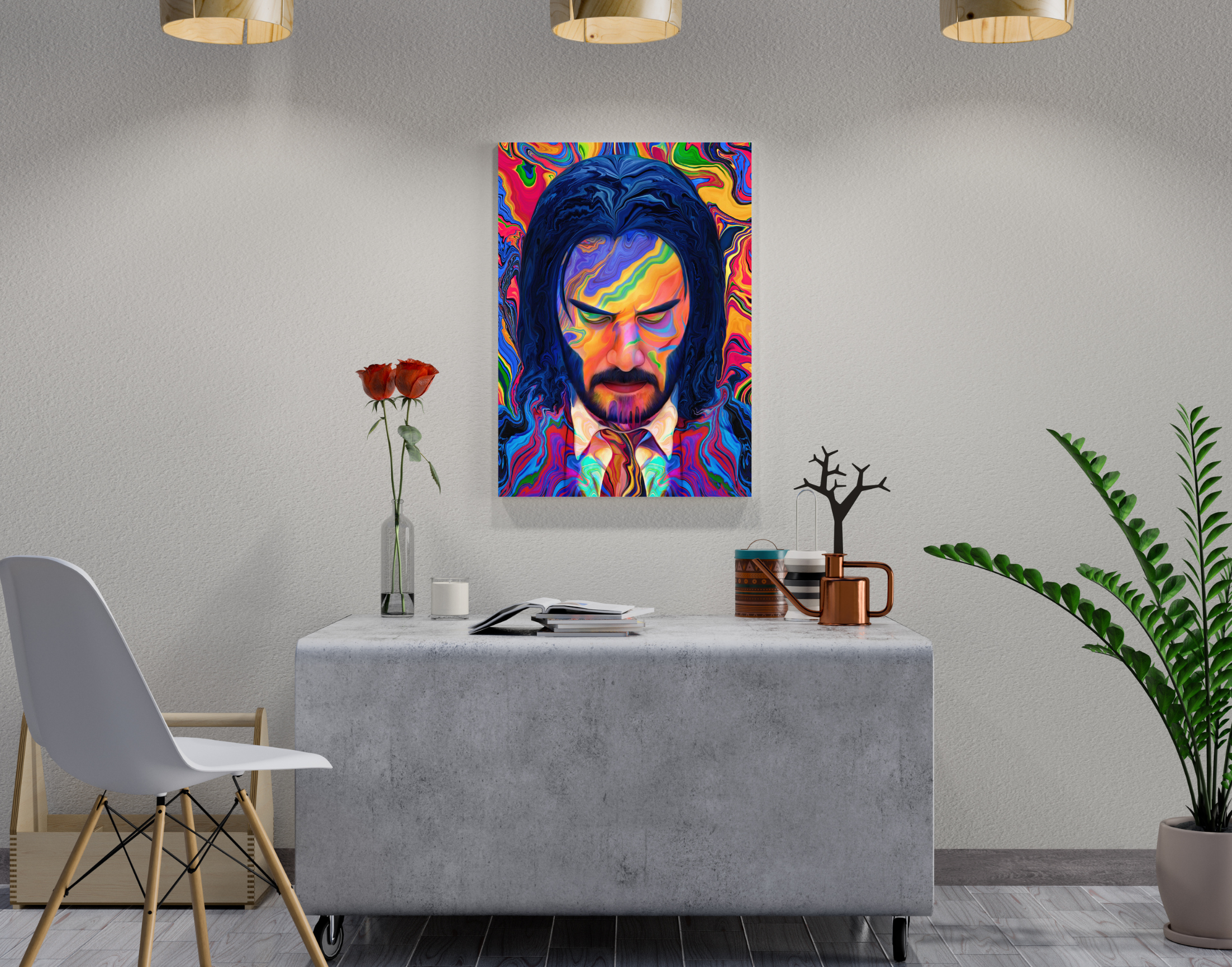 "VIBRANT WICK :FAN VERSION"- Shiny & Sturdy Metallic Poster Art That Pops & Sticks (Literally!)