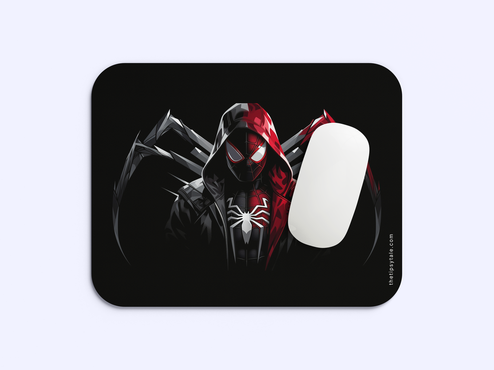 "HALF SPIDEY HALF VENOM" Mousepad Enhance Your Workspace with Style