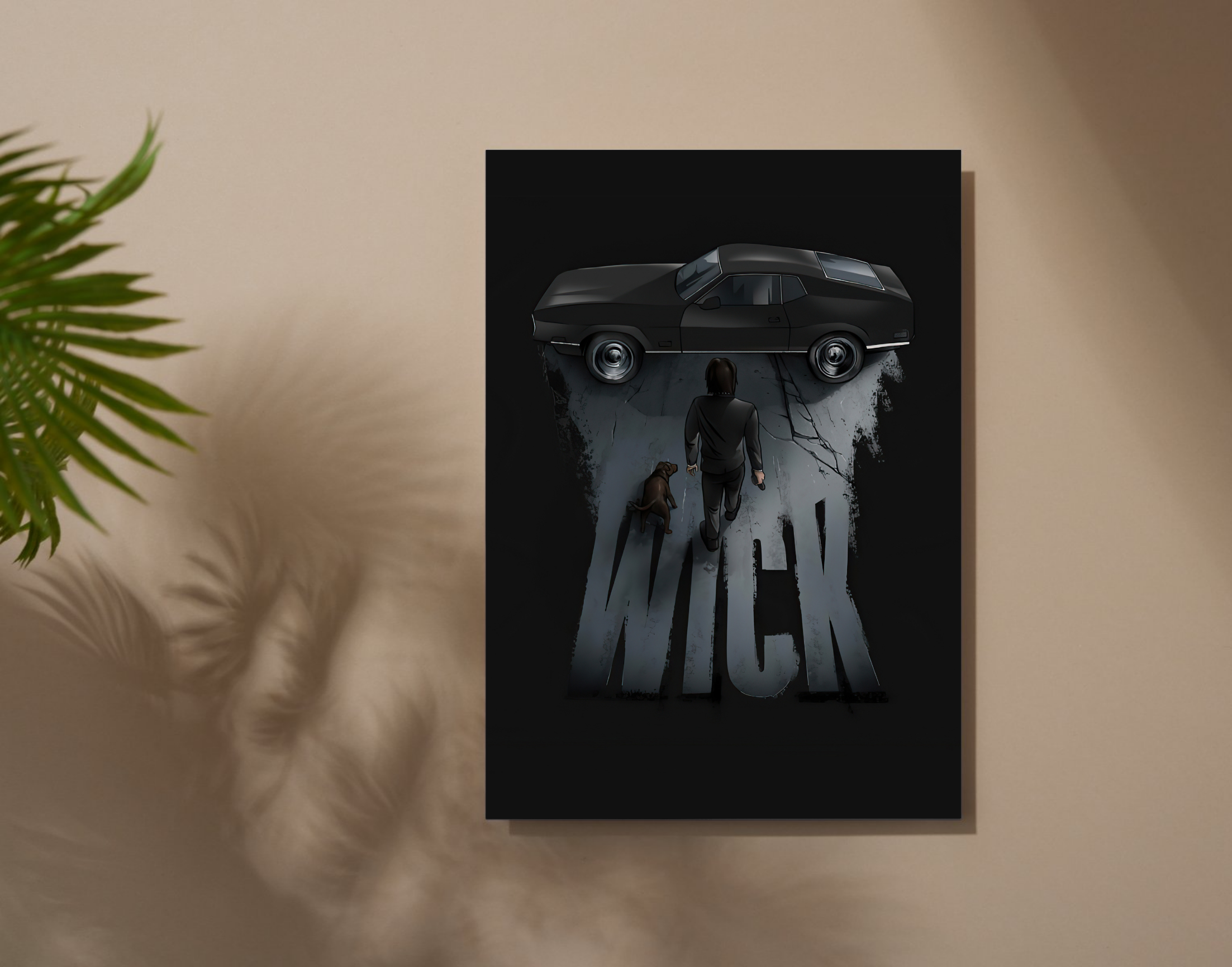 "JOHN WICK- HITMAN"- Shiny & Sturdy Metallic Poster Art That Pops & Sticks (Literally!)