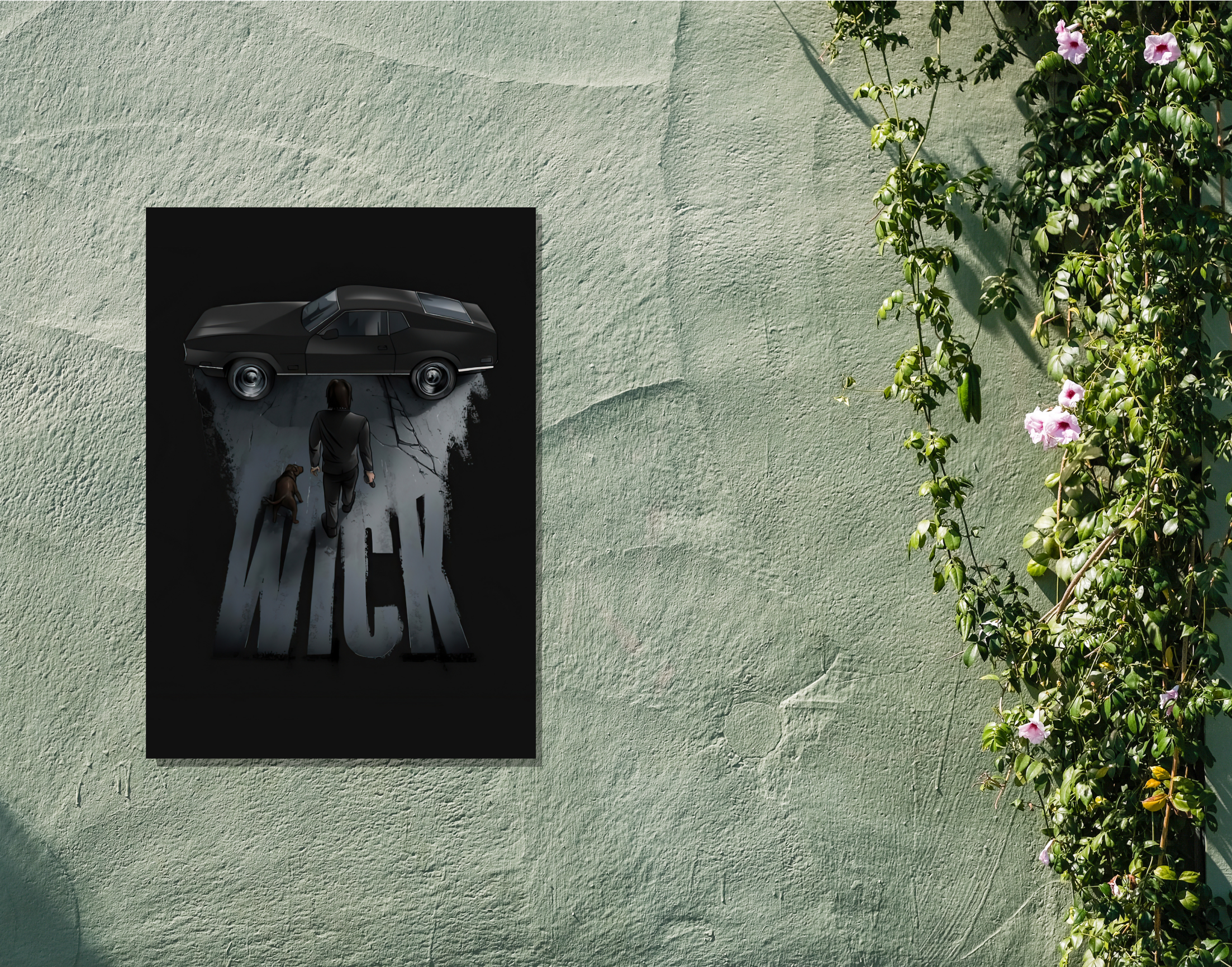 "JOHN WICK- HITMAN"- Shiny & Sturdy Metallic Poster Art That Pops & Sticks (Literally!)