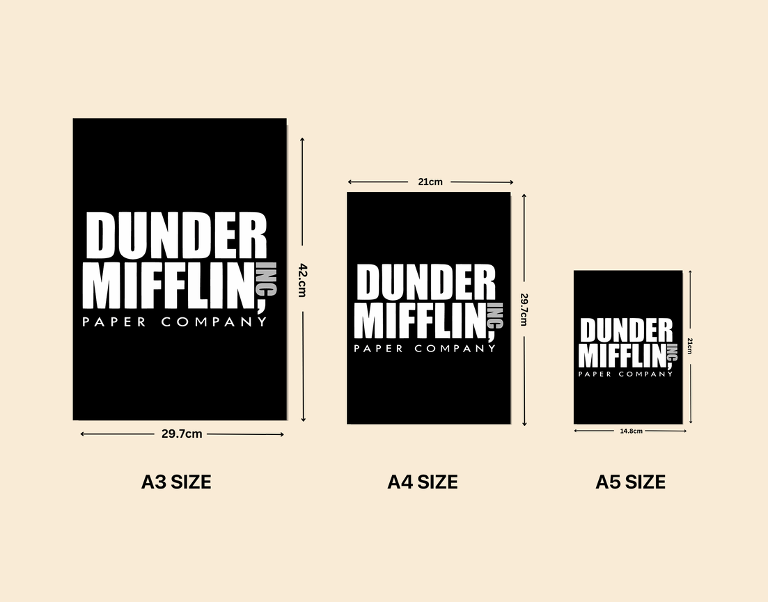 "DUNDER MIFFLIN - THE OFFICE" -Shiny & Sturdy Metallic Poster Art That Pops & Sticks